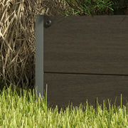 Black Raised Garden Planter with Trellis and Drainage Gap for Climbing Plants by Outsunny