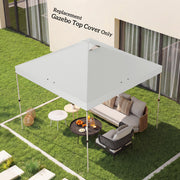 Gazebo Roof Replacement Waterproof Canopy for 3 x 3 m Frames UV Protection White Outsunny