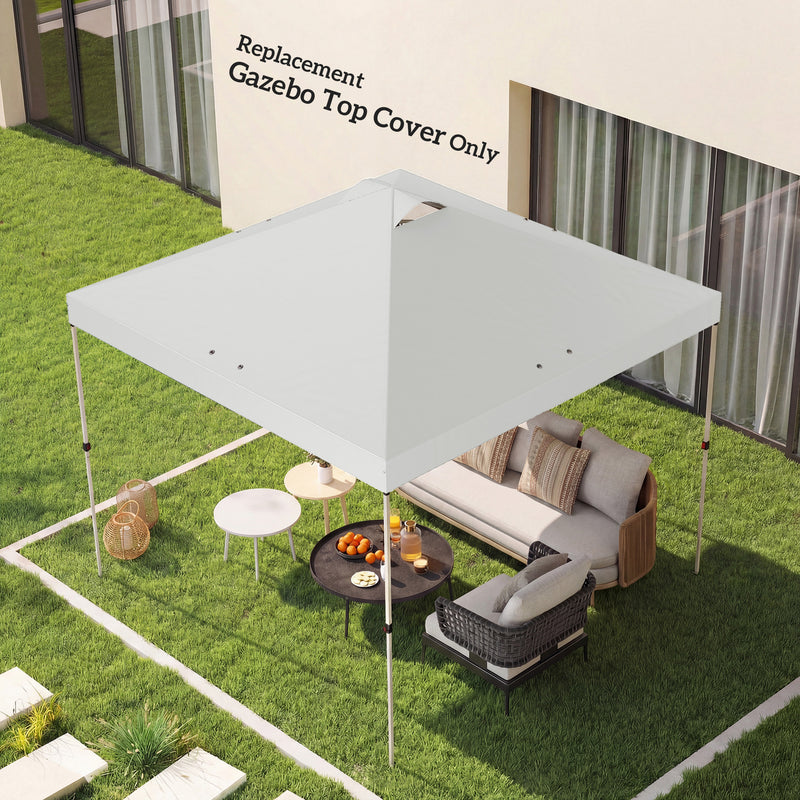 Gazebo Roof Replacement Waterproof Canopy for 3 x 3 m Frames UV Protection White Outsunny