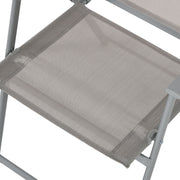 Grey 6 Seater Garden Dining Set With Table Chairs and Parasol by Outsunny