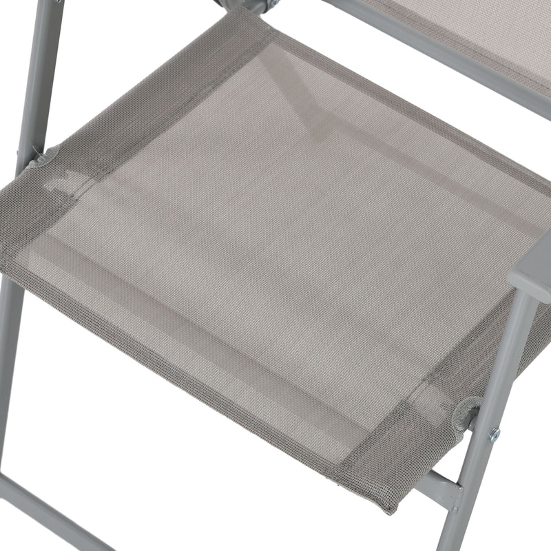 Grey 6 Seater Garden Dining Set With Table Chairs and Parasol by Outsunny