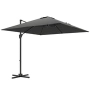 Cantilever Garden Parasol With Adjustable Tilt For Outdoor Shade Protection Outsunny