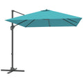 Cantilever Garden Parasol With Adjustable Tilt For Outdoor Shade Protection Teal