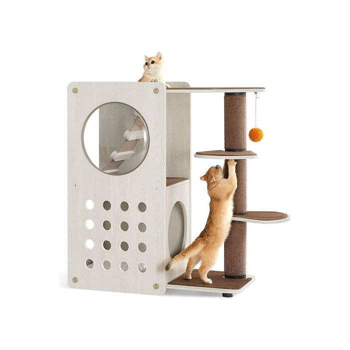 Clickat Cat Tree With Scratching Post And Ladder