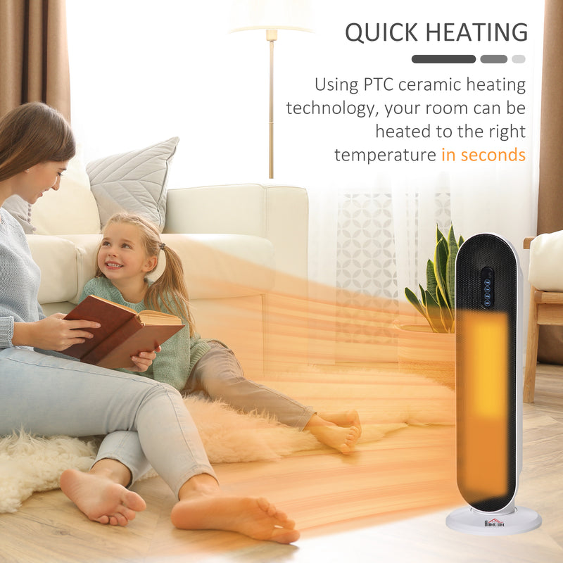 Electric Heater with Thermostat and Remote for Fast Even Heating in Small Rooms