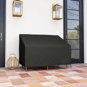 Black Waterproof 2 Seater Garden Sofa Cover 600D Oxford Fabric by Outsunny