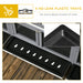Large 2-Tier Rabbit Hutch with Double Side Runs Plastic Tray and Ramp Light Grey by PawHut