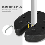 Set of 16 Gazebo Weights 48KG with Reinforce Pins and Carry Belt for Gazebos Tents Shelters by Outsunny