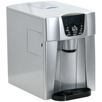 Countertop Ice Maker and Water Dispenser with 3L Tank and Fast Cooling for Home Use Silver