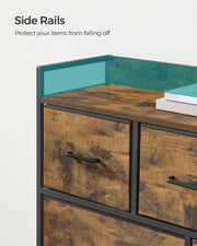 Chest of Drawers, 7 Fabric Drawers, Industrial Style by Songmics