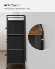 Chest of Drawers, 7 Fabric Drawers, Industrial Style by Songmics