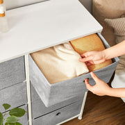 Image of a Chest of Drawers With 8 Light Grey Fabric Drawers by Songmics