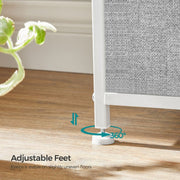 Image of a Chest of Drawers With 8 Light Grey Fabric Drawers by Songmics