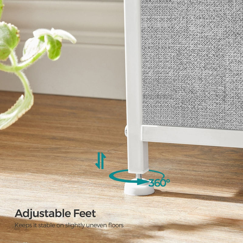 Image of a Chest of Drawers With 8 Light Grey Fabric Drawers by Songmics