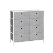 Image of a Chest of Drawers With 8 Light Grey Fabric Drawers by Songmics