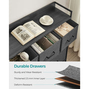 Image of a Chest of Drawers With 7 Grey Fabric Drawers by Songmics