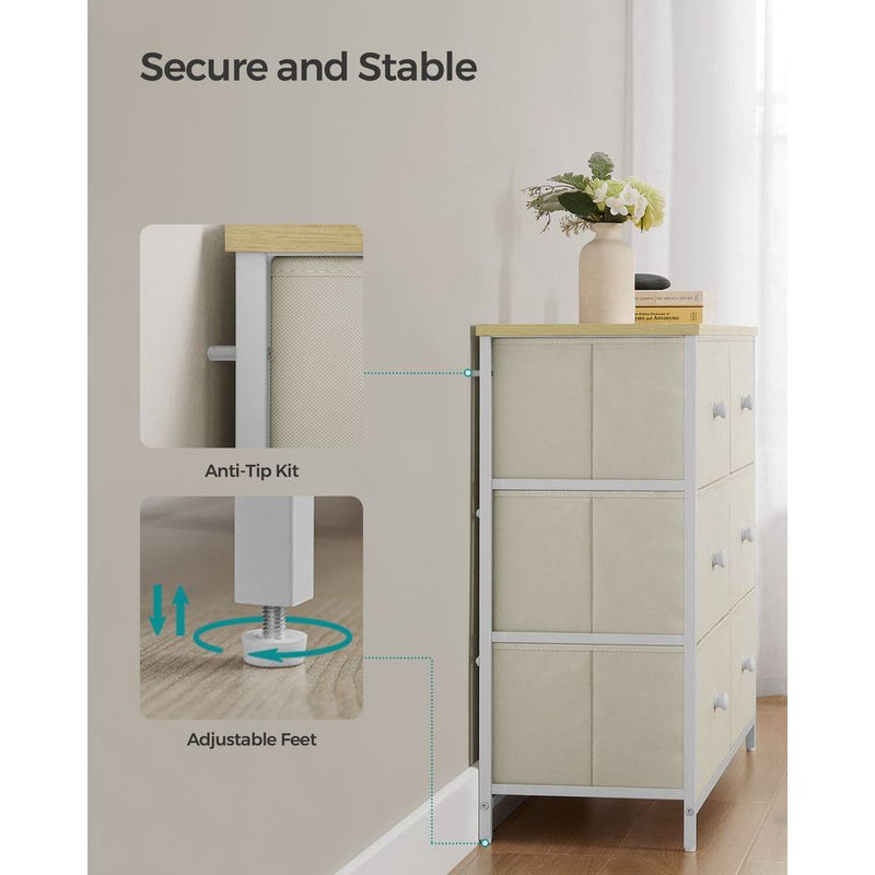 Songmics Fabric Chest of 6 Drawers