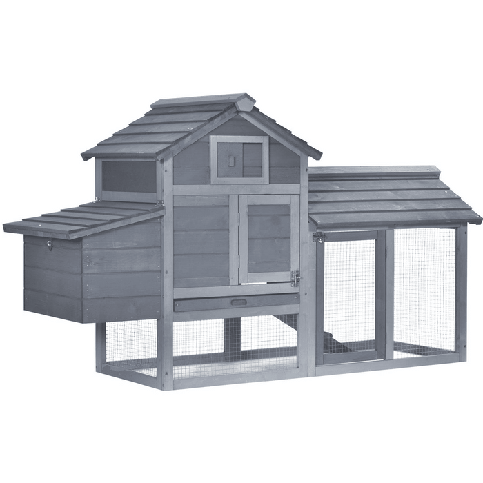 Chicken Coop and Run, For 2 Chickens, 150.5x54x87cm