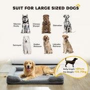 Elevated Dog Sofa Bed With Removable Washable Cover For All Breeds Grey AOSOM