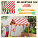 Wooden Kids Sandpit Boat Style with Canopy 4 Seats Rudder and Bottom Liner by AIYAPLAY