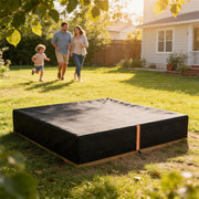 Sandpit Cover Waterproof Outdoor Protector Keeps Sand Clean and Dry Black AOSOM