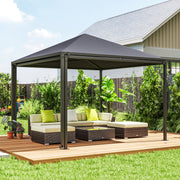 3x3m or 3x6m Garden Gazebo with Extendable Awning and Wheels UPF30+ Shelter for BBQs and Events by Outsunny