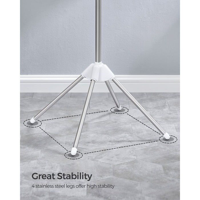 Clothes Drying Rack, 3 Arms - Silver