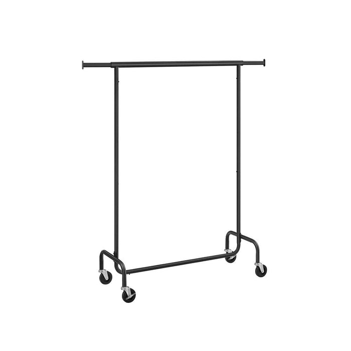 Mobile Clothes Hanging Rail, Black