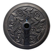 9kg Round Garden Parasol Base Bronze Outdoor Umbrella Stand for 38mm or 48mm Poles by Outsunny