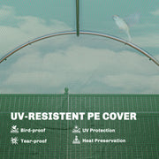Walk In Polytunnel Greenhouse With Hinged Door And Mesh Windows For Garden Use Green Outsunny
