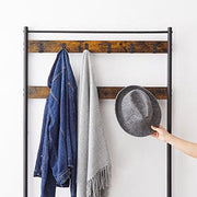 VASAGLE Industrial Coat Rack and Shoe Storage Bench For Hallway