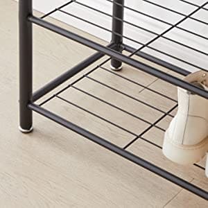 VASAGLE Industrial Coat Rack and Shoe Storage Bench For Hallway