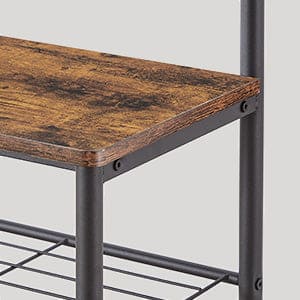 VASAGLE Industrial Coat Rack and Shoe Storage Bench For Hallway
