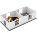 Two Room Whelping Box for Medium Dogs with Pad and Clear Panels 196 x 96cm by PawHut