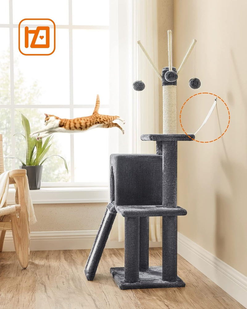 Compact Cat Tree Tower for Indoor Cats and Kittens with Scratching Posts by Feandrea