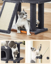 Compact Cat Tree Tower for Indoor Cats and Kittens with Scratching Posts by Feandrea