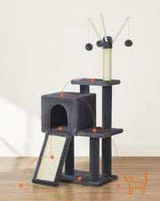 Compact Cat Tree Tower for Indoor Cats and Kittens with Scratching Posts by Feandrea