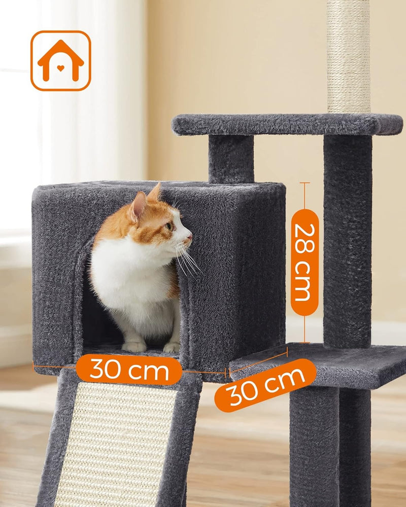 Compact Cat Tree Tower for Indoor Cats and Kittens with Scratching Posts by Feandrea