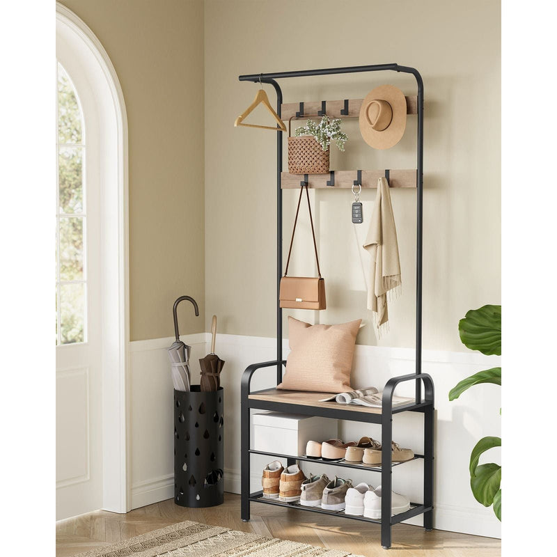 Compact Coat Rack With Shoe Storage Bench by Vasagle