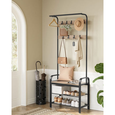 Compact Coat Rack With Shoe Storage Bench by Vasagle