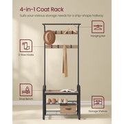 Compact Coat Rack With Shoe Storage Bench by Vasagle