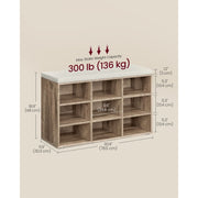 Compact Shoe Bench With Cushion by Vasagle