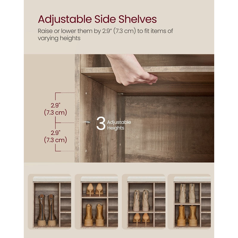 Compact Shoe Bench With Cushion by Vasagle