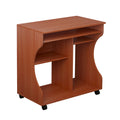 Computer Desk on Wheels with Keyboard Tray Homcom