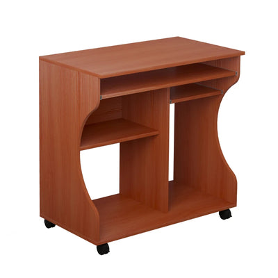 Computer Desk on Wheels with Keyboard Tray Homcom