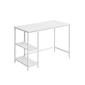 White Vasagle Computer Desk With Shelves For Home Office
