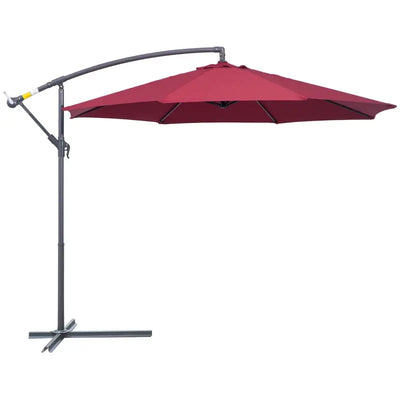 Contemporary 3m Cantilever Parasol with Crank Handle Outsunny