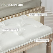 Vintage French Style Bed End Bench Cream White by HOMCOM
