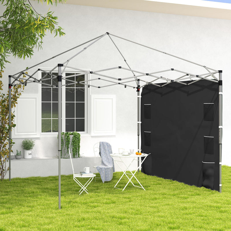 Black 195 x 295cm Replacement Gazebo Sidewall Durable and Weather Resistant by Outsunny