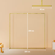 Metal Event Arch for Weddings and Parties Easy to Decorate Indoor or Outdoor Gold AOSOM